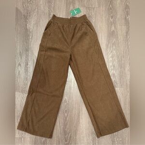 Halara High Waisted Side Pocket Straight Leg Mop Corduroy Casual Pants (PETITE)